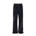 Indigo Men's Embroidered Straight Jeans