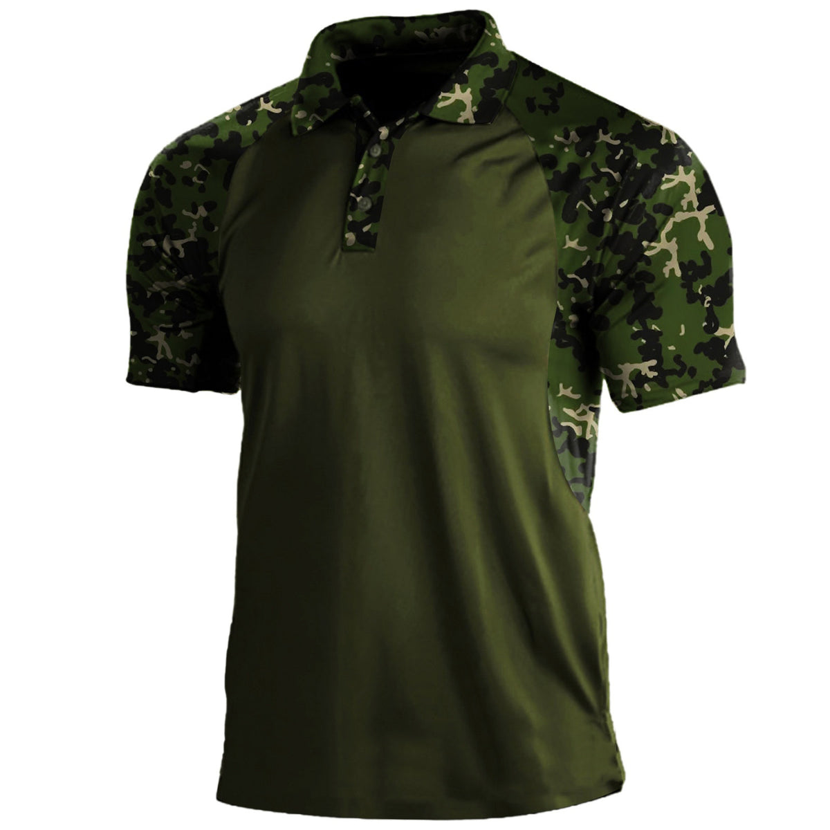 Metro Men's Short-Sleeve Zip Lapel Polo Shirt