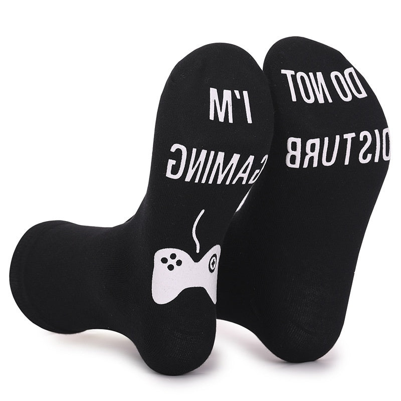 Ember Men's Cotton Letter-Print Socks