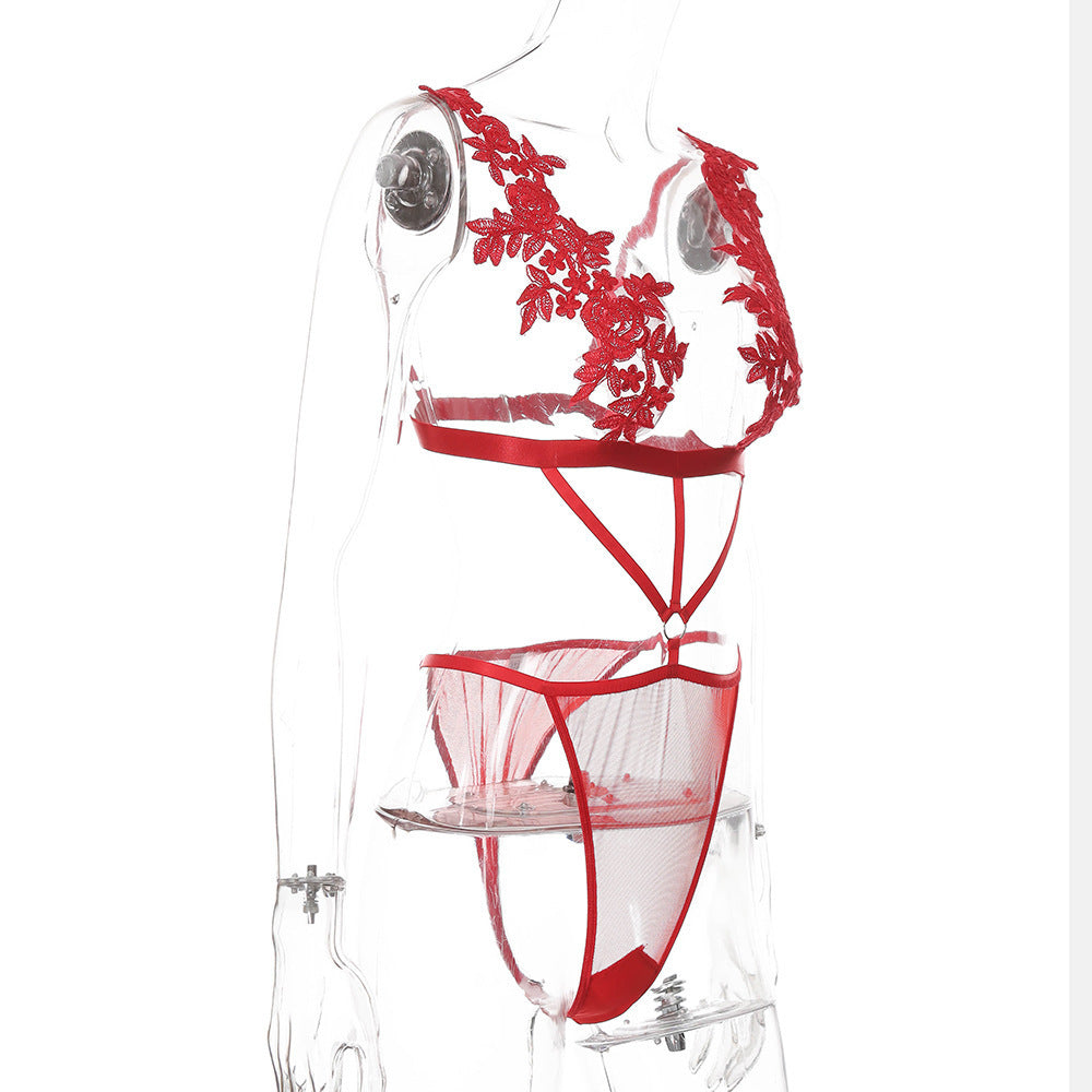 Contour Lace Embroidered Bodysuit