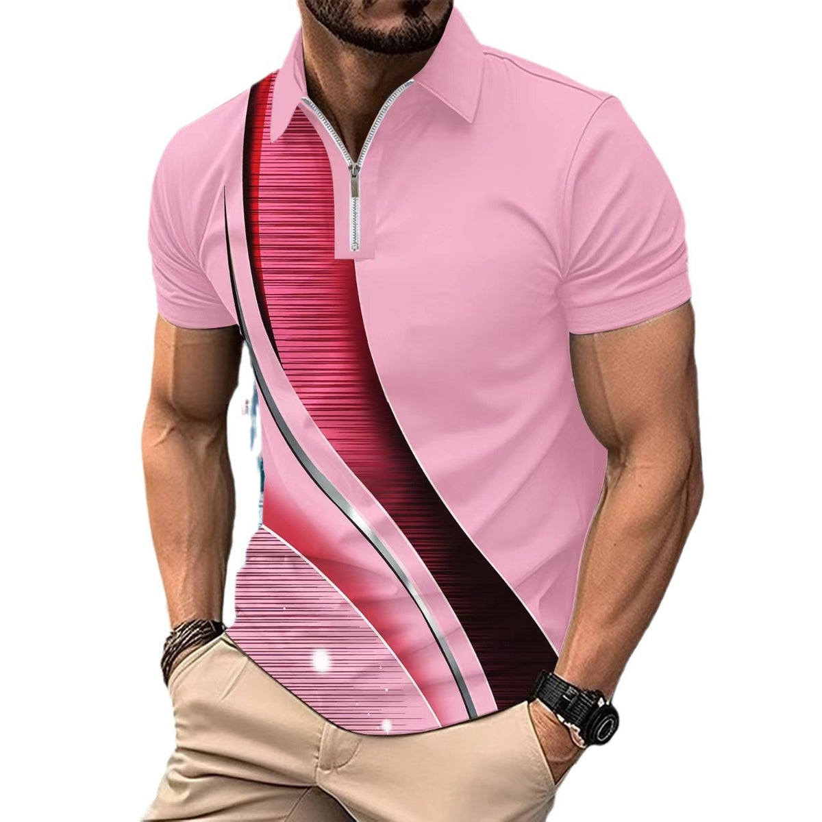 Metro Men's Printed Gradient Polo Shirt