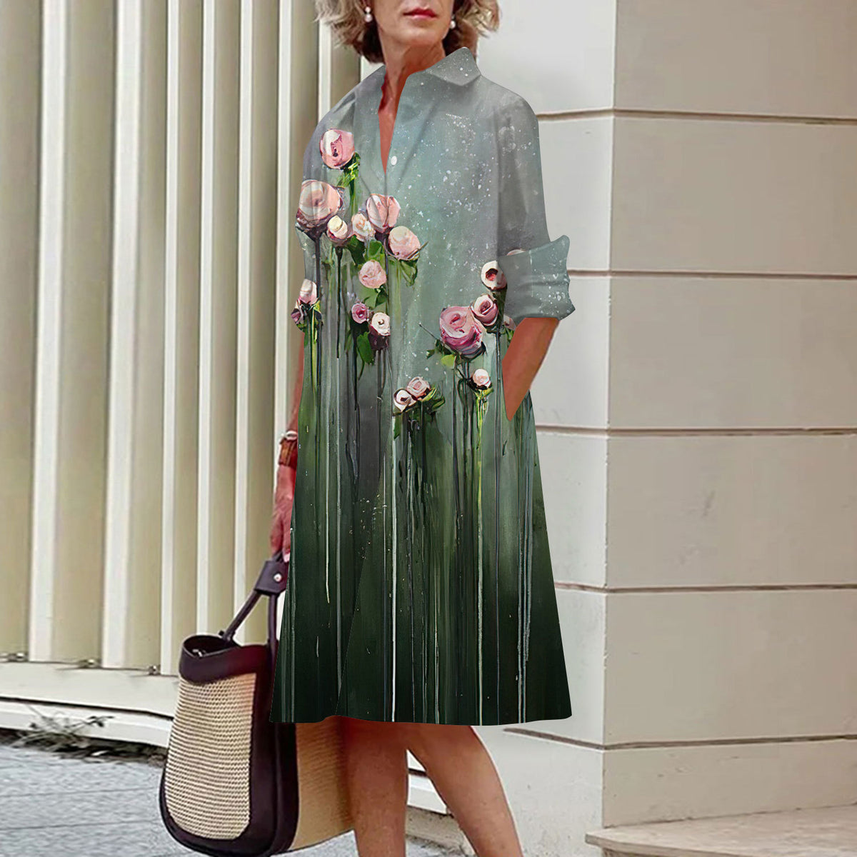 Nova Floral Printed Shirt Dress