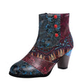 Stride Chunky Zip Printed Ankle Boots