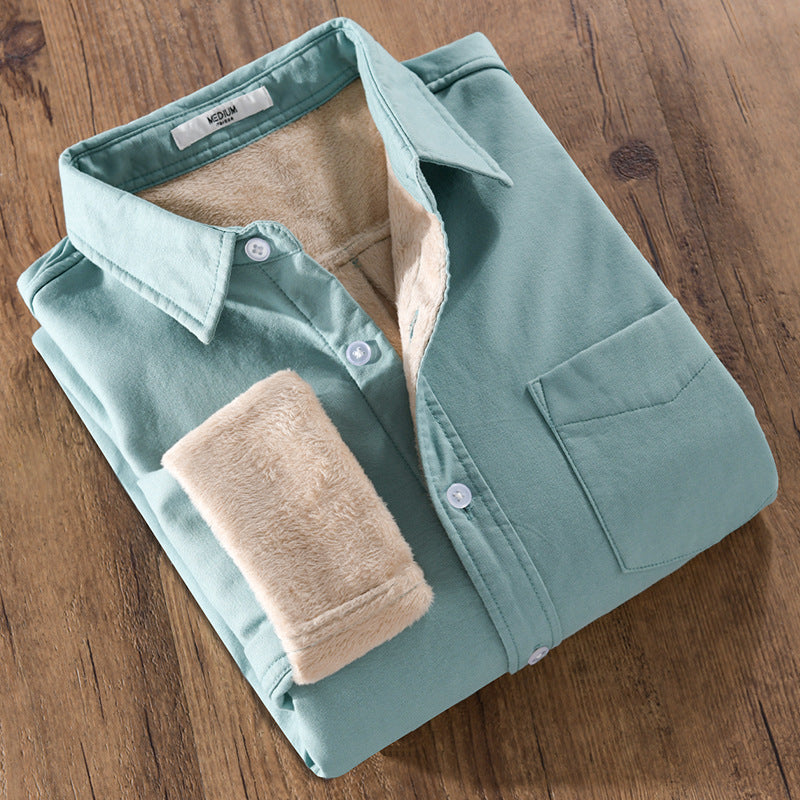 Metro Men's Fleece-Lined Long-Sleeve Shirt