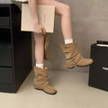 Stride Chunky Pleated Ankle Boots