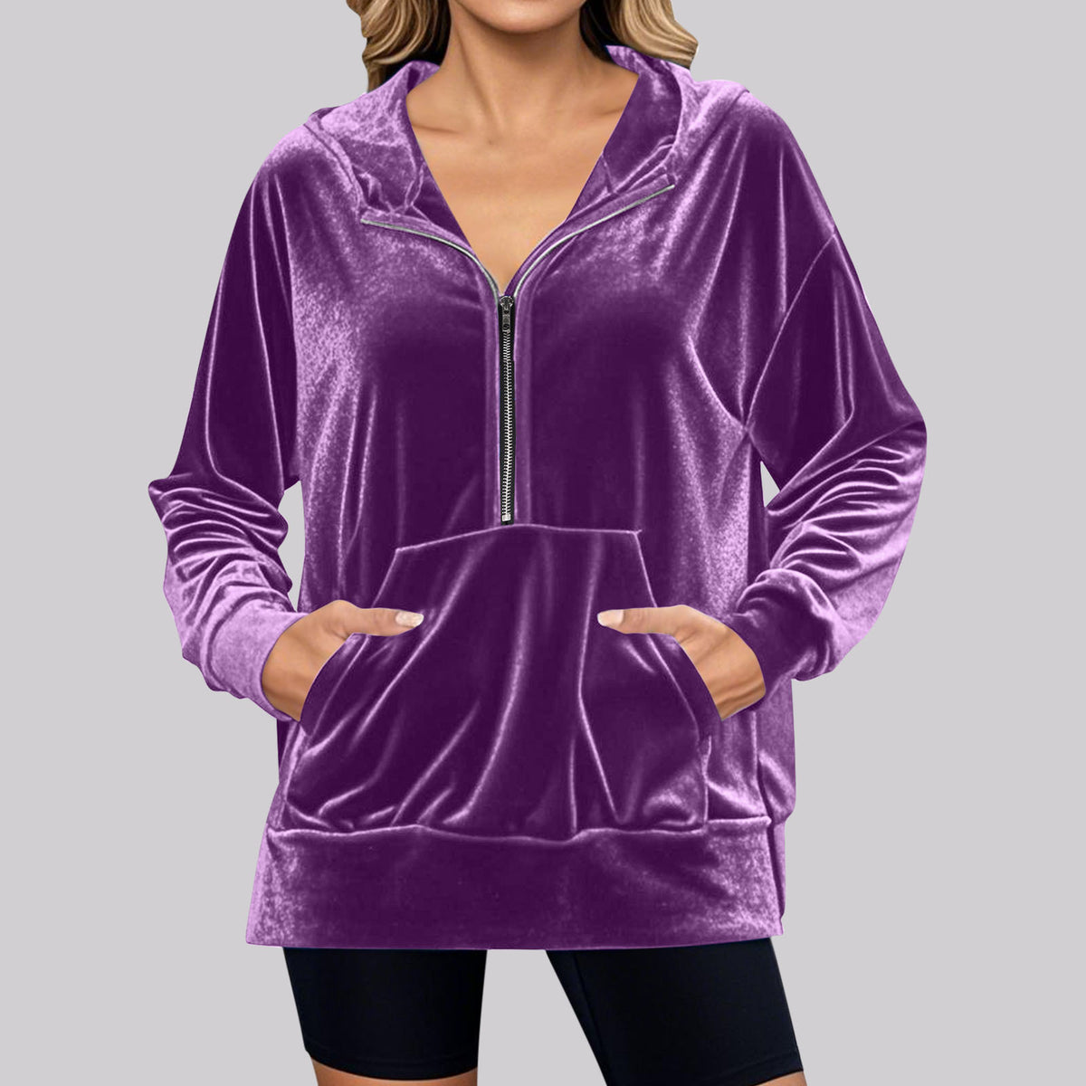 Aurelia Relaxed Long-Sleeve Zip Top