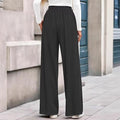 Flow Straight Solid Wide-Leg Trousers