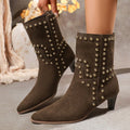 Stride Suede Pointed Ankle Boots