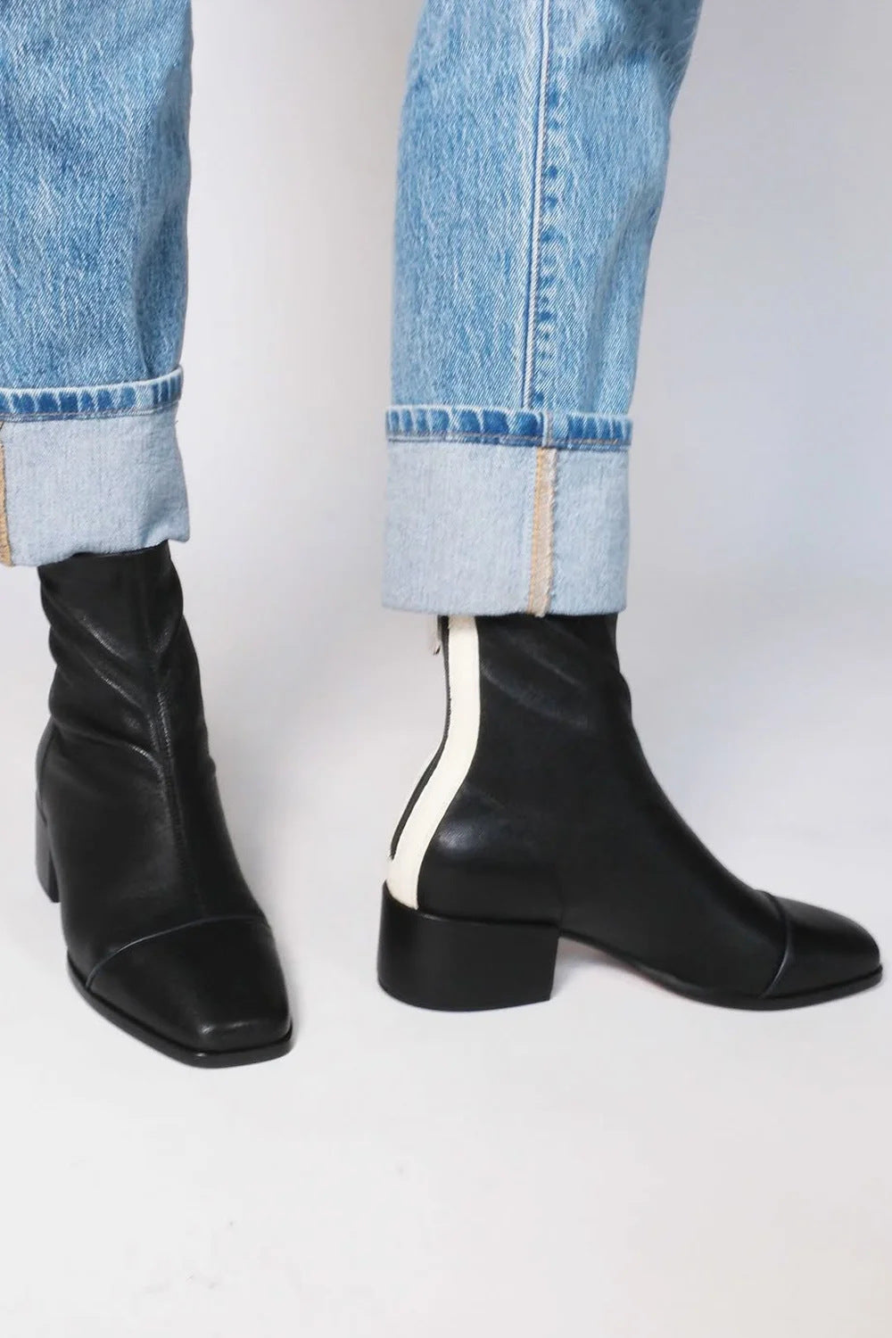 Stride Square-Toe Square Ankle Boots