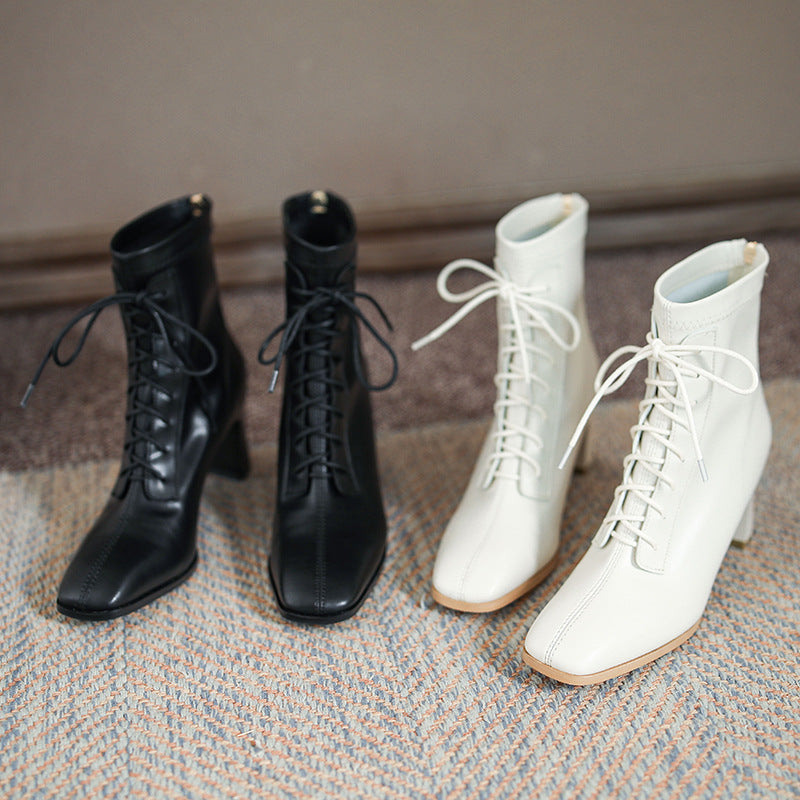 Stride Faux-Leather Leather Ankle Boots