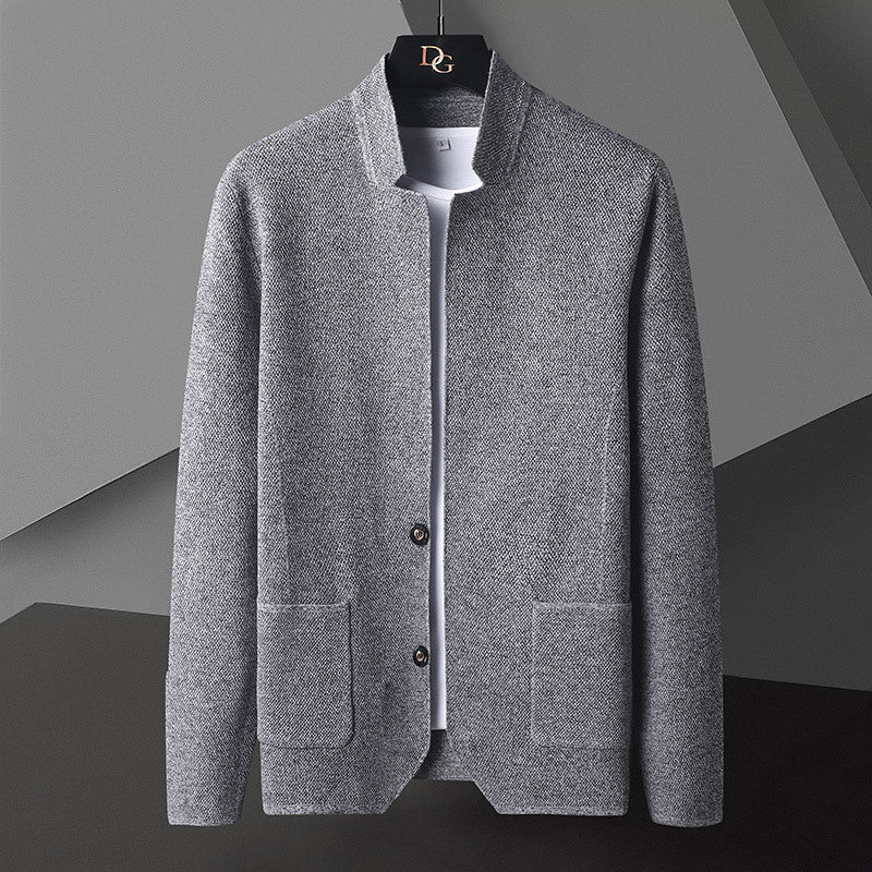 Atlas Men's Stand-Collar Pocket Cardigan