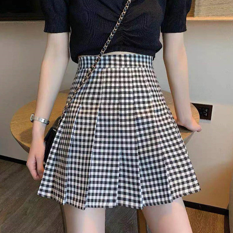 Sway Plaid Pleated Skirt