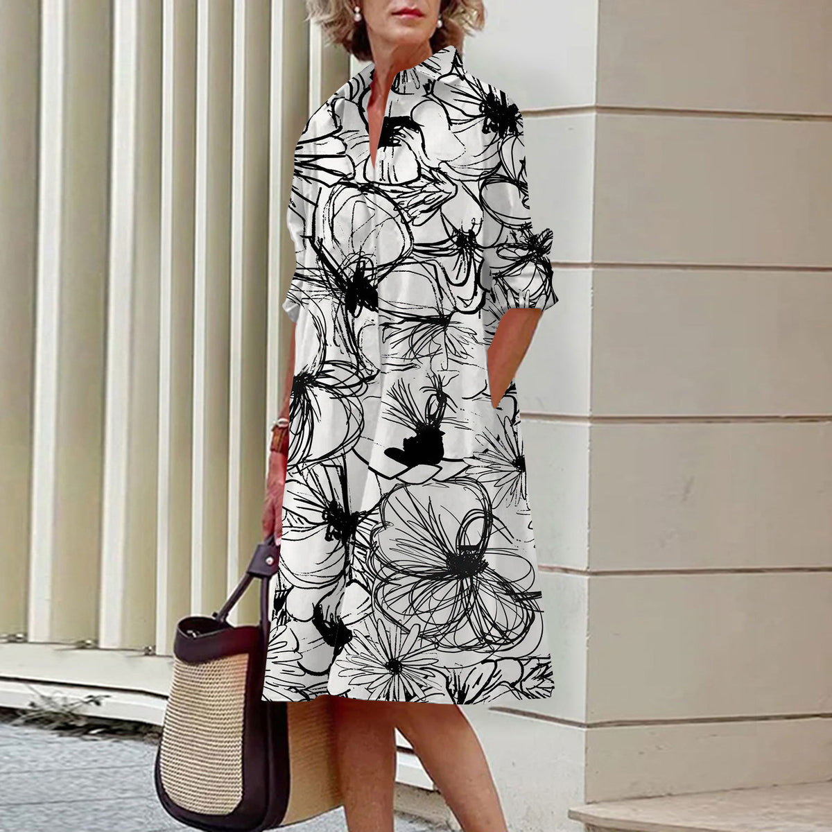 Nova Floral Printed Shirt Dress