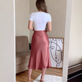 Sway Satin Minimalist Midi Skirt