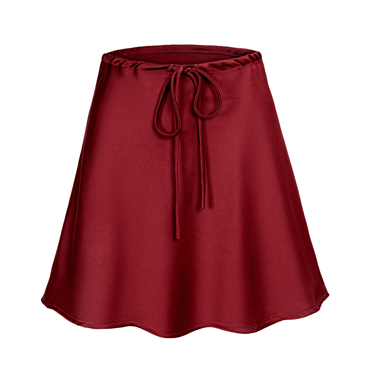 Sway Satin Drawstring Midi Skirt
