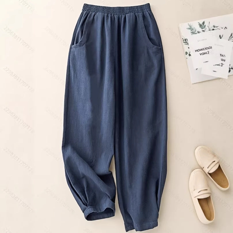 Flow Linen Cotton Ankle Trousers