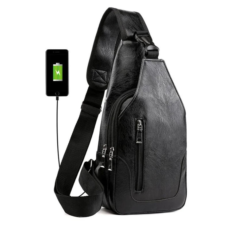 Carry Men's Leather Vintage Messenger Bag