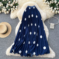 Sway Pleated Polka-Dot Skirt