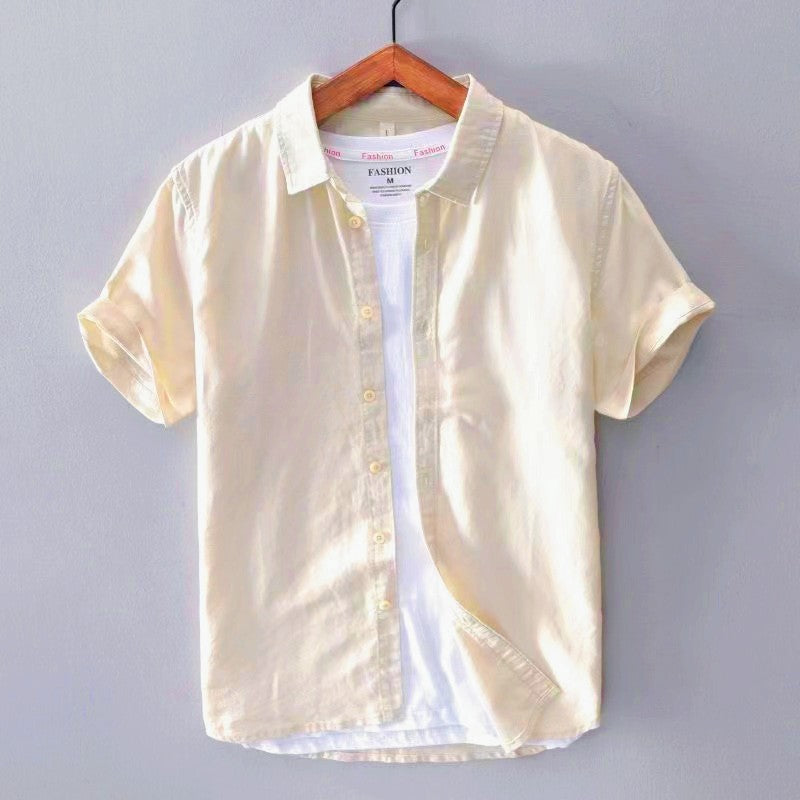 Metro Arden Men's Short-Sleeve Linen Shirt
