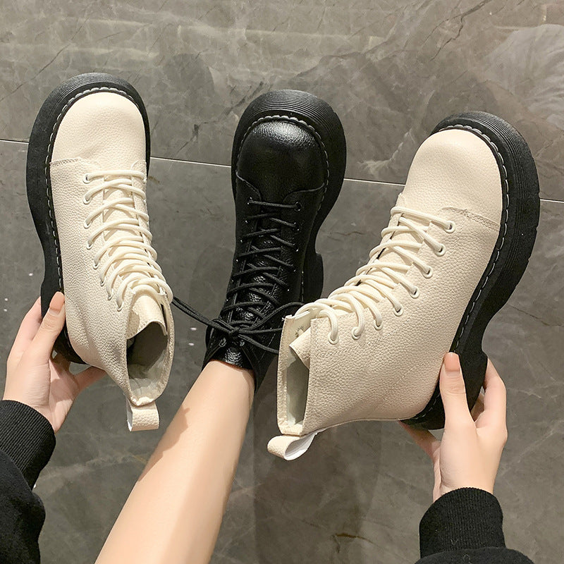 Stride Lace Lace-Up Ankle Boots