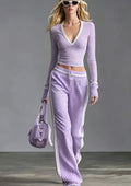 District Men's V-Neck Polka-Dot Tracksuit