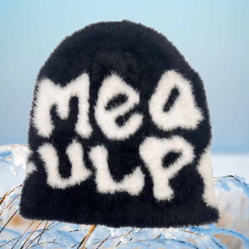 Ember Knit Letter-Print Jacquard Beanie