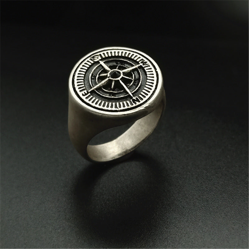 Lune Arden Stainless Steel Titanium Steel Vintage Ring