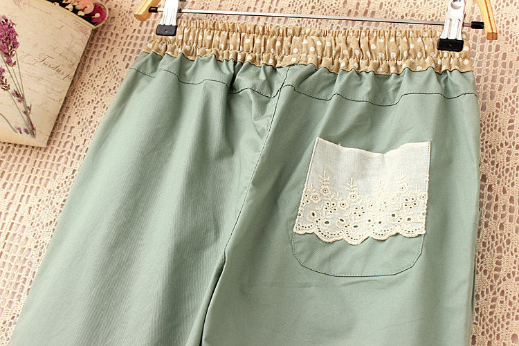 Flow Linen Cotton Embroidered Trousers