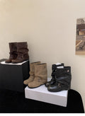 Stride Chunky Pleated Ankle Boots