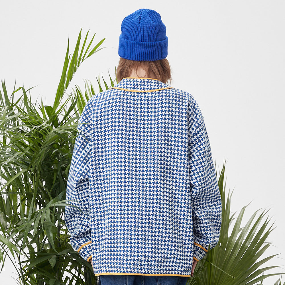 District Men's Houndstooth Varsity Jacket
