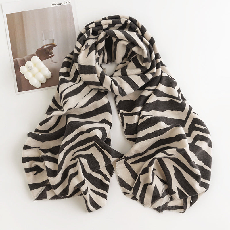 Ember Cashmere Leopard Printed Scarf