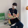 District Men's Crew-Neck Printed Gradient Hoodie