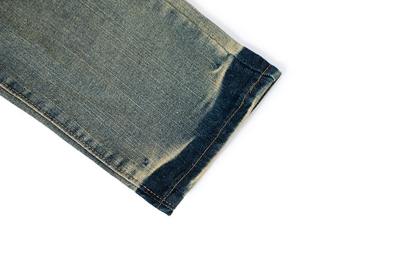 Indigo Men's Ripped Straight Jeans