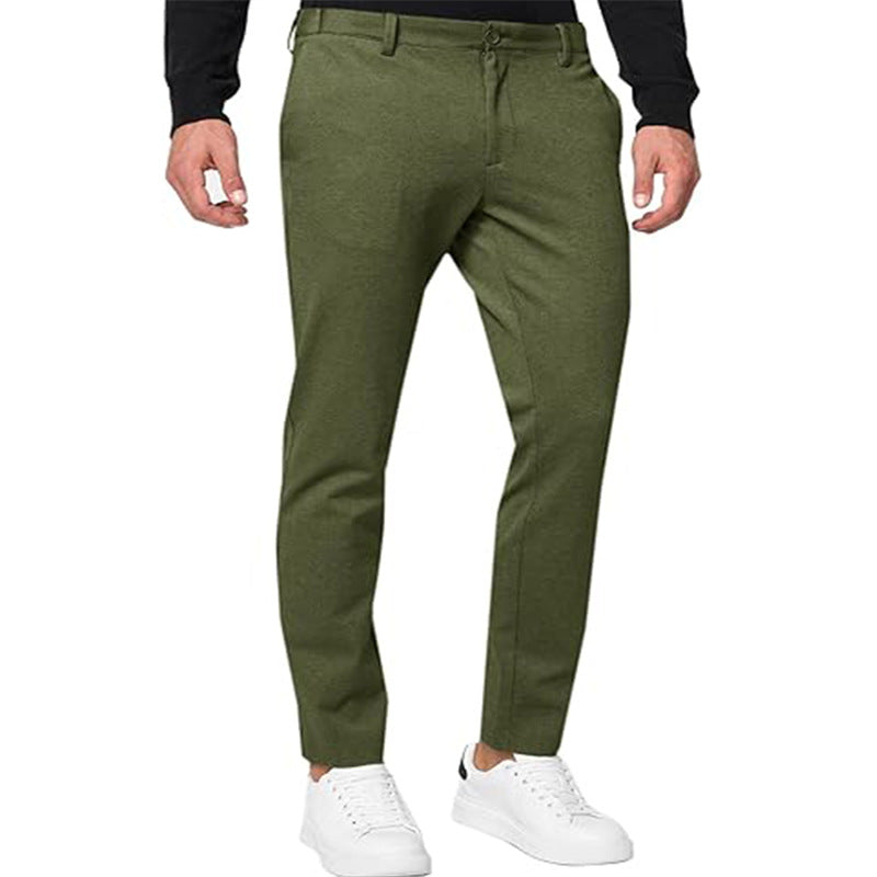 Rover Men's Slim Pleated Tapered Trousers