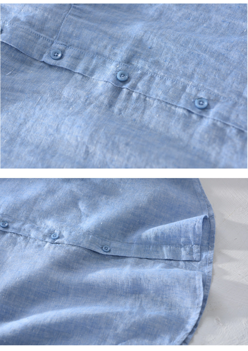 Metro Men's Linen Cotton Breathable Shirt