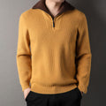Atlas Men's Lapel Jacquard Sweater