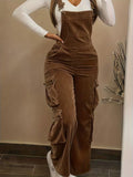 Rover Corduroy Straight Multi-Pocket Cargo Pants
