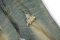 Indigo Men's Ripped Straight Jeans