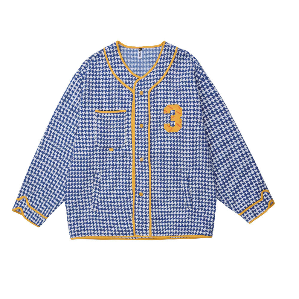 District Men's Houndstooth Varsity Jacket