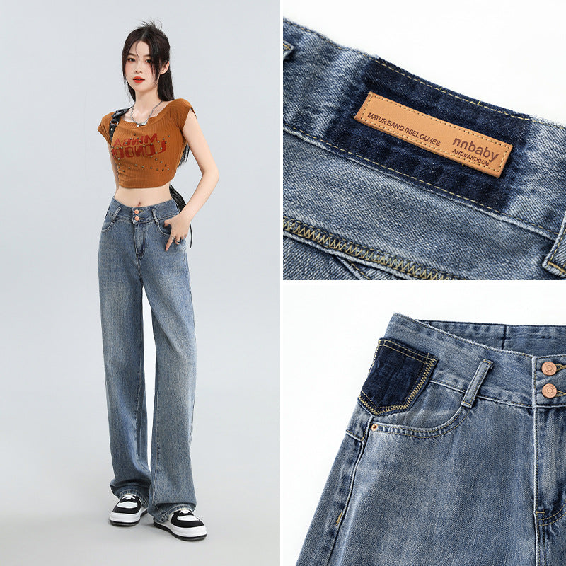 Indigo Marlow Wide-Leg Jeans