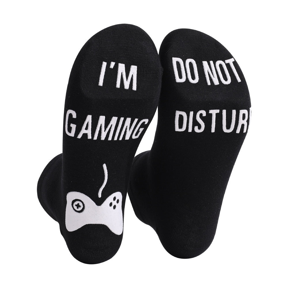 Ember Men's Cotton Letter-Print Socks