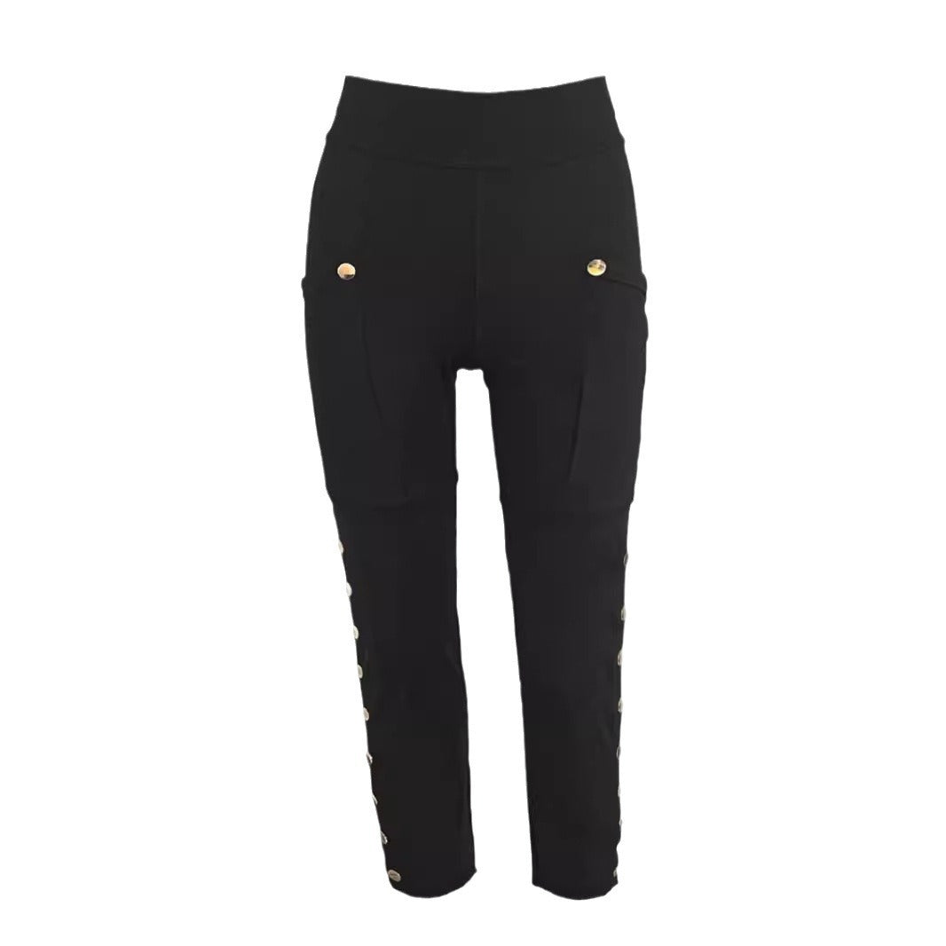 Rover High-Waist Button Cargo Pants