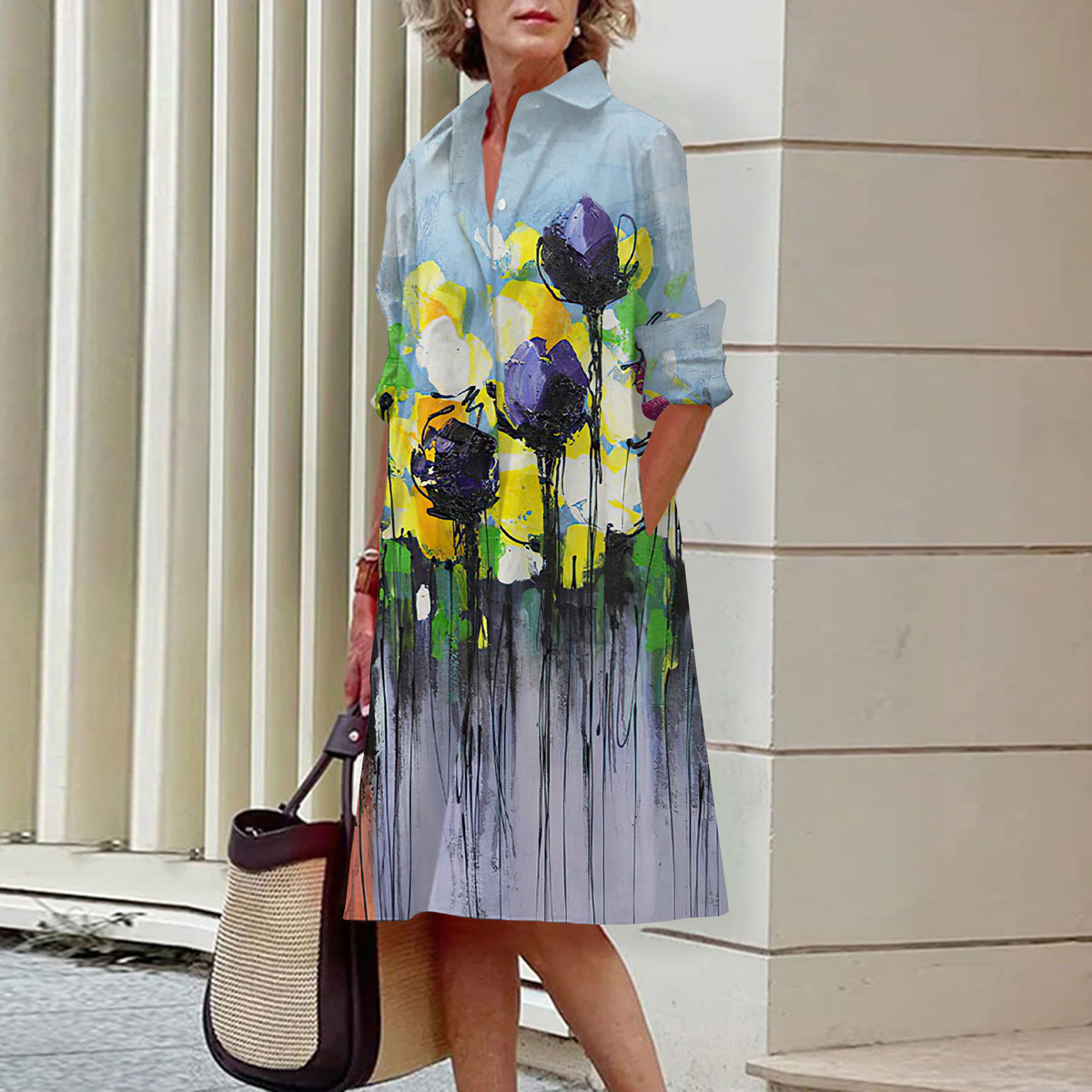Nova Floral Printed Shirt Dress