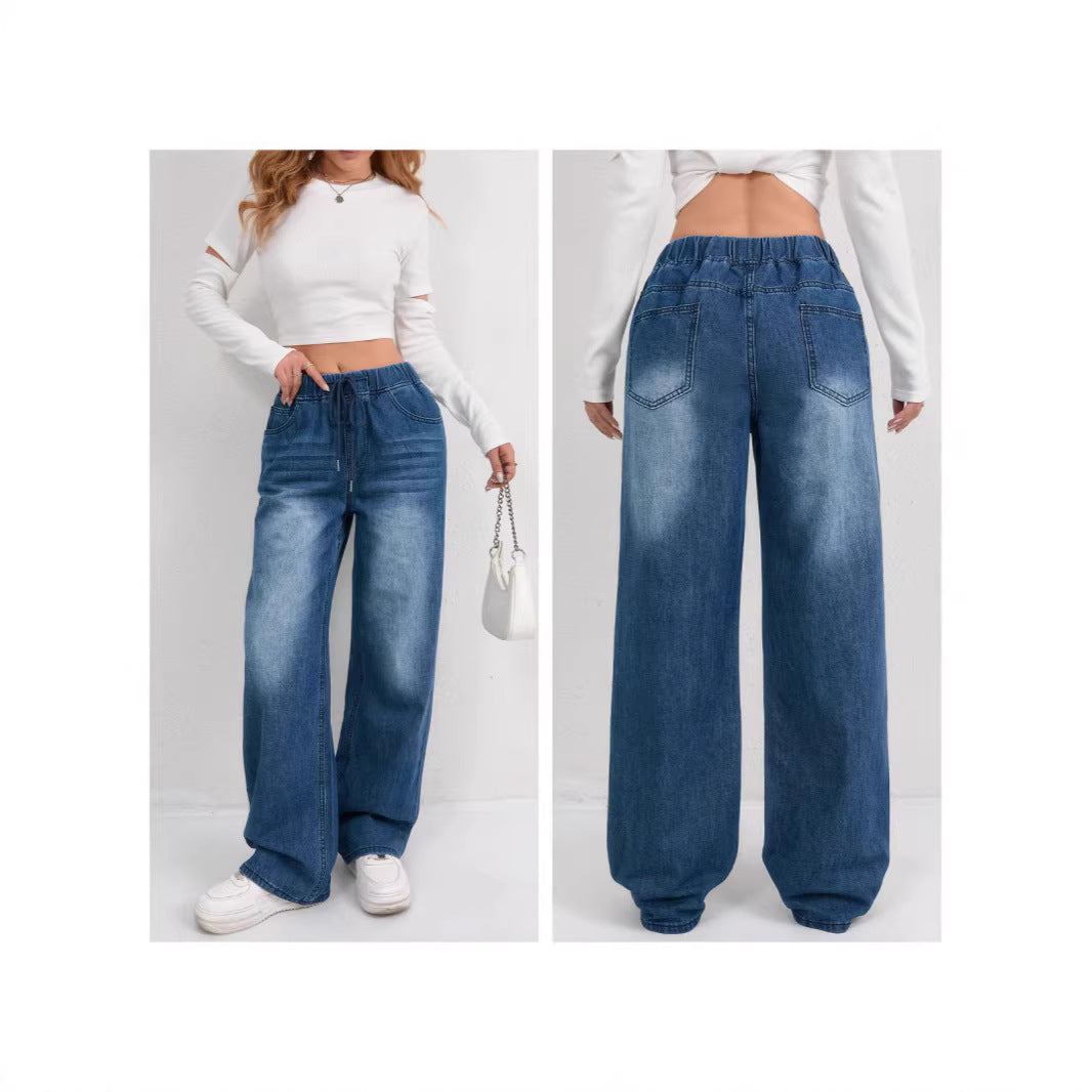 Indigo Denim Straight Jeans