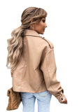 Halo Faux-Leather Leather Relaxed Top