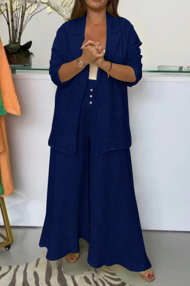 Flow Linen Cotton Wide-Leg Cardigan