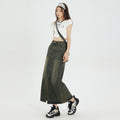 Sway Garnet Retro Denim Skirt