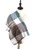 Ember Plaid Square Scarf