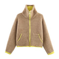 District Men's Knit Contrast Bomber Jacket