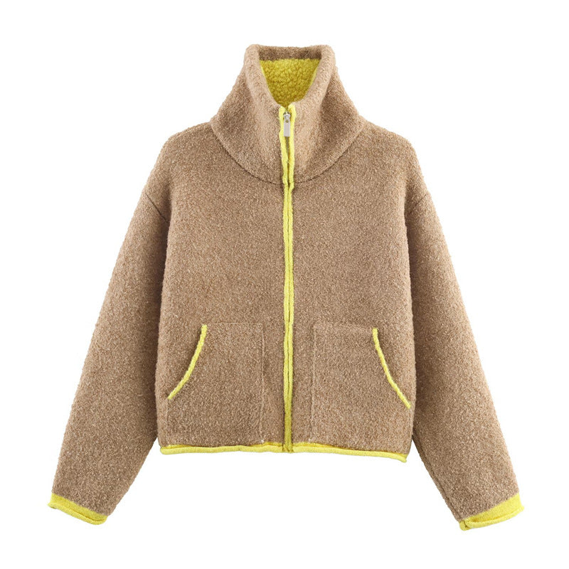District Men's Knit Contrast Bomber Jacket